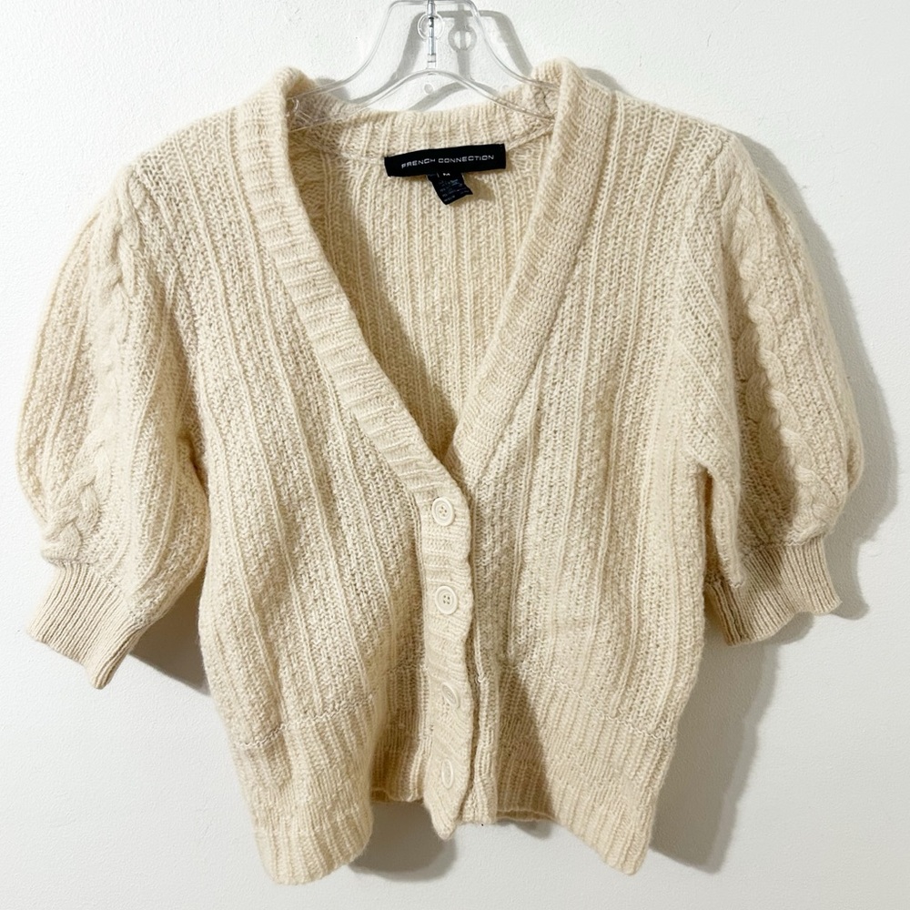 New Directions Cream Knit Cardigan